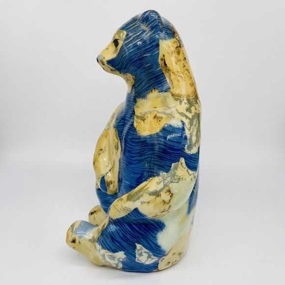 Rare Mikasa France Porcelain Patchwork Polar Bear Figurine 8" - Picture 2 of 6